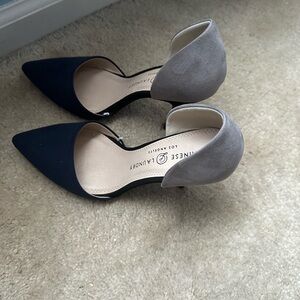 Chinese Laundry Gray and Blue Heels Sophisticated Two-Tone Design